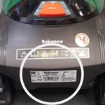 Plaque d'identification robot de tonte RC Robomow